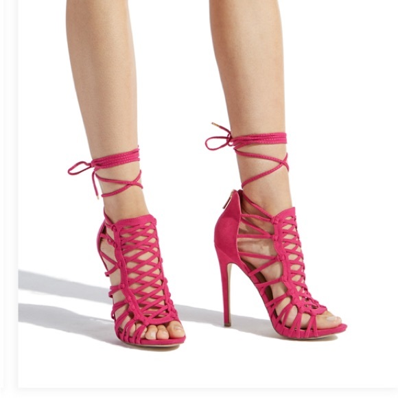 Shoe dazzle Analiza Lace Up Heeled Sandal size 10 brand new - Picture 4 of 10